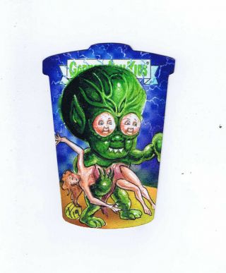 Garbage Pail Kids Sketch Card Invasion Of The Saucer - Men Floydman 2019 Hobby