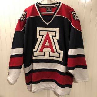 Vintage University Of Arizona Wildcats Ncaa Hockey Jersey Size Large 90s Rare