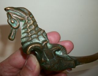 Vintage Antique Bronze Art Deco Figural Seahorse Letter Opener Page Turner