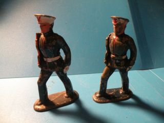 2 Sailor Navy Dress Blues Metal Toy Figures Barclay Manoil F44