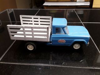 Vintage Tonka Jeep Farm Stake Bed Pressed Steel Truck.  Collectible Toys
