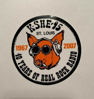K - She 95 Real Rock Radio Sticker Kshe Set Of 5 From 40th Anniversary