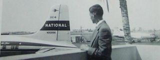 Miami Florida International Airport DC - 6 National Airlines airplane 1951 photo 2