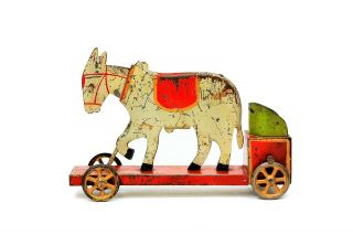 Antique Vintage Schieble Or Dayton Mule Donkey Hillclimber Friction Toy