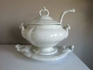 Red Cliff Ironstone Soup Tureen With Ladle