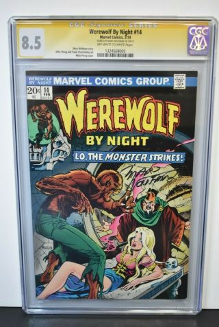 Werewolf By Night 14 (1974) Cgc Grade 8.  5 Signature Series Signed Marv Wolfman