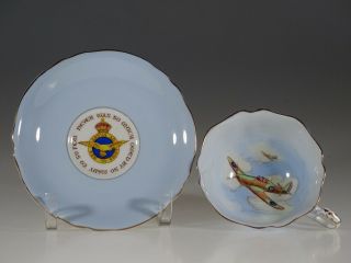 Paragon Patriotic Series " Spitfire " Tea Cup And Saucer,  England C.  1939 - 40