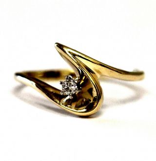 10k Yellow Gold.  07ct Si2 H Round Diamond Ring 2.  6g Ladies Vintage Antique