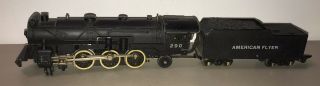Vintage A.  C.  Gilbert American Flyer 290 Pacific Engine And Tender Antique Train