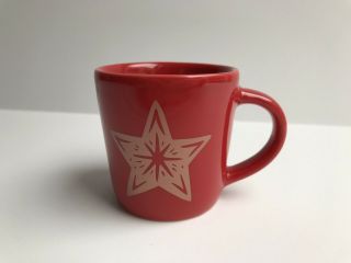 Starbucks Holiday 2018 Red W/ Gold Star Ceramic Mini Demi Espresso Mug 3oz