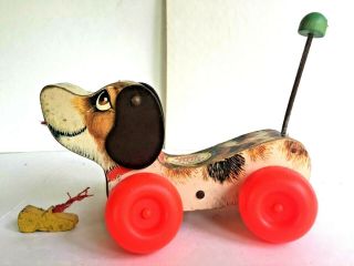Fisher Price Little Snoopy Dog Pull Toy,  Vintage 1968 Era
