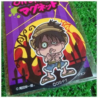 Halloween Mugiwara Store One Piece Zombie Magnet / Monkey D.  Luffy / 55mm