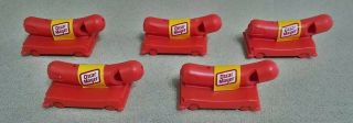 5 Vintage Oscar Mayer Weiner Mobile Whistles Red Plastic Weinermobile Ad Promo