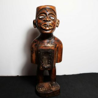 Very - Very Old Absolutely Authentic African Antique Wood Hand Carved Figure