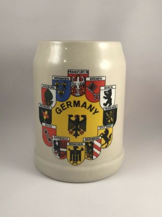 Germany German Stoneware Beer Mug 0.  5 Liters Oktoberfest Berlin Munchen