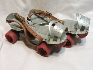 Vintage Union Hardware Roller Skates Adjustable Length Slip On With Toe Stops