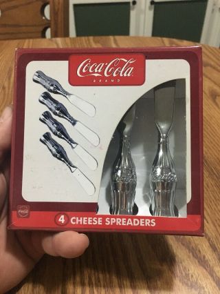 Coca - Cola Coke Set Of 4 Cheese Spreaders Or Knives