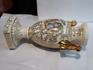 Antique Victorian Mantle Ornate Urn Vase 22 Karat Gold Made in Usa Pictured Urn 3