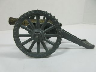 VINTAGE PENNCRAFT METAL AND BRASS MILITARY REVOLUTIONARY WAR WHEEL CANNON FIGURE 2