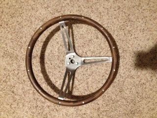 Chevy/gm Wood Steering Wheel Vintag Great Shape