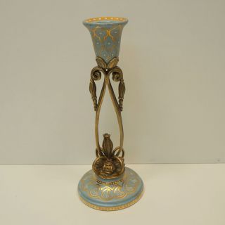 Bronze Porcelain Art Deco Style Art Nouveau Style Candlestick