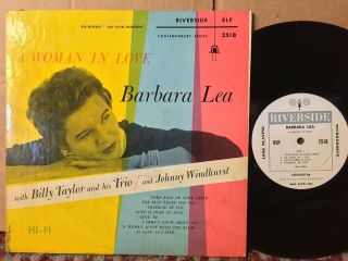 Barbara Lea A Woman In Love Ex Riverside 10” Mono Dg Female Vocal Billy Taylor