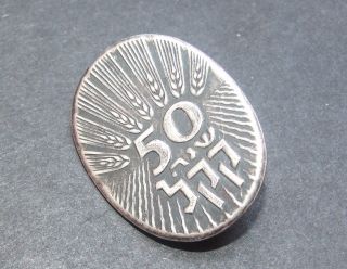 Israel Kkl 50 Years To Jewish National Fund Vintage Badge Pin