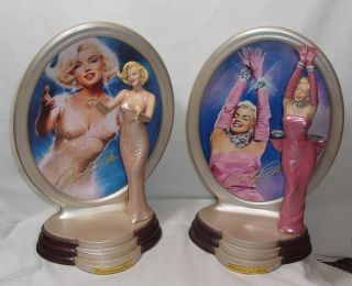 2 The Fashions Of Marilyn Monroe Bradford Exchange Plate & Figurines 1st & 2nd