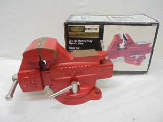 Vintage Craftsman Bench Vise/vice 3 1/2 " 391.  5180 Tool Shop Heavy Duty Clamp Usa