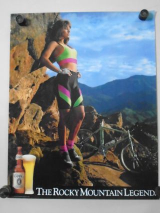 Coors Beer / Rocky Mountain Legend / Orig.  Promo Poster / Good Cond.  - 22 X 28 "