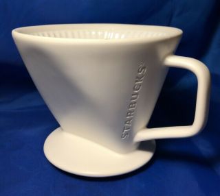 Starbucks Coffee White Brew Cup Pour Over Drip Cone Filter Holder