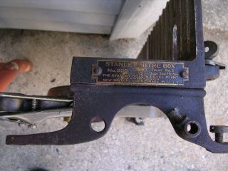 Stanley Antique Miter Box No.  358 Frame No.  3 (base Only) Arm Moves Smooth.
