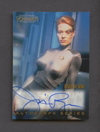 1998 Skybox Star Trek Voyager Profiles Jeri Ryan Signed Auto Seven Of Nine