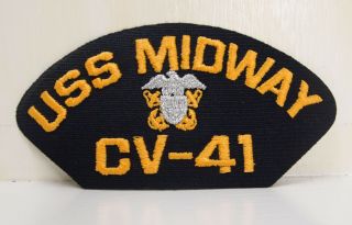Us Navy Uss Midway Cv - 41 Patches Ship Boat Eagle