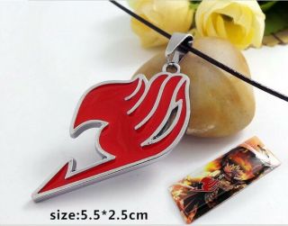 Anime Fairy Tail Natsu Dragneel Guild Cosplay Red Pendant Necklace