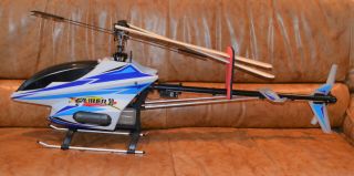 Vintage Kyosho Caliber 30 3d Nitro Helicopter,  Complete,  Arf,  Very Good Cond.