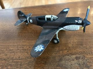 Vintage U.  S.  A.  Cast Iron & Steel 1941 Ww2 P - 40 Flying Tiger Completely