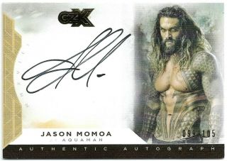 2019 Cryptozoic Czx Heroes/villains Jason Momoa Auto/autograph Jm - A1 /105