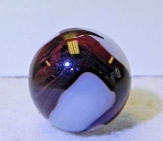 8410m Large.  72 Inches Vintage Akro Agate Silver Oxblood Marble