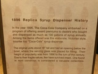 1998 NIB Coca Cola Cookie Jar Ceramic Vintage Syrup Dispenser RARE FIND 3