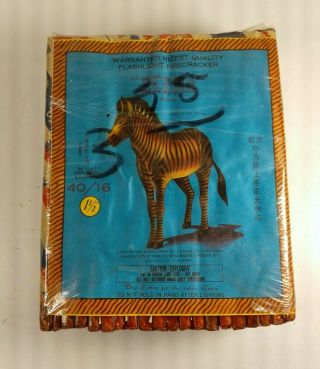 Vintage Firecracker Label Zebra Brand Made In Macau 40 Packs