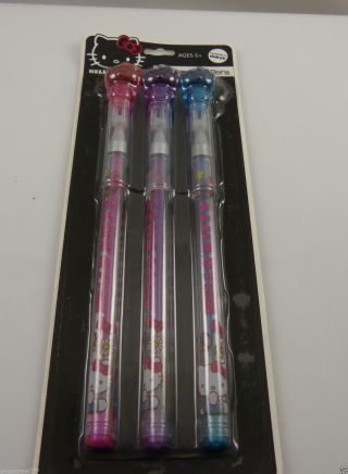 Hello Kitty Molded Gel Pens Pink Purple And Teal Sanrio