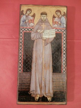 St Francis De Assisi And Angels Museo Della Porziuncola Religious Icon 12 X 6