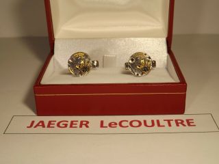 Unique Vintage Jaeger Lecoultre,  Back - Wind Movement: Cufflinks On Solid Silver