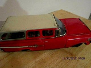 Vintage 1960 Made in Japan Chevrolet Impala Station Wagon Friction Car Tin 3