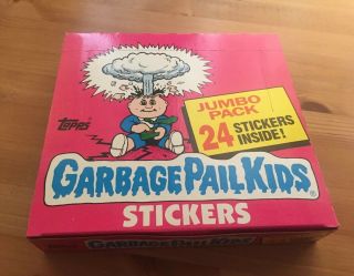 Vtg 1986 Garbage Pail Kids " Jumbo " Cards Box