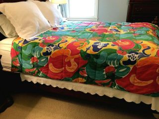 RARE Vintage Ralph Lauren King Comforter Colorful Bright Matisse Island Sea EUC 2