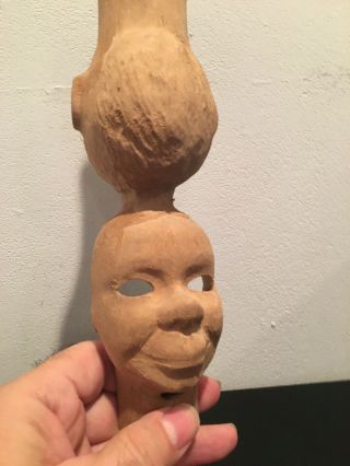 Unfinished Small Wooden Ventriloquist Dummy Head Created By Frank Marshall 2