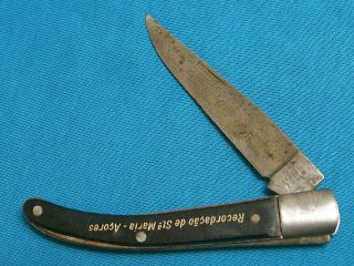 Vintage Icel Portugal Barehead Navaja Folding Knife Knives Pocket Stmaria Acores