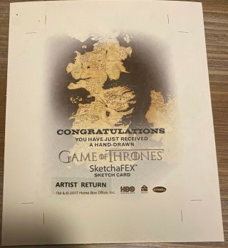 Game of Thrones Inflexions ARTIST RETURN SKETCH CARD Rich Kunz UNCUT 2